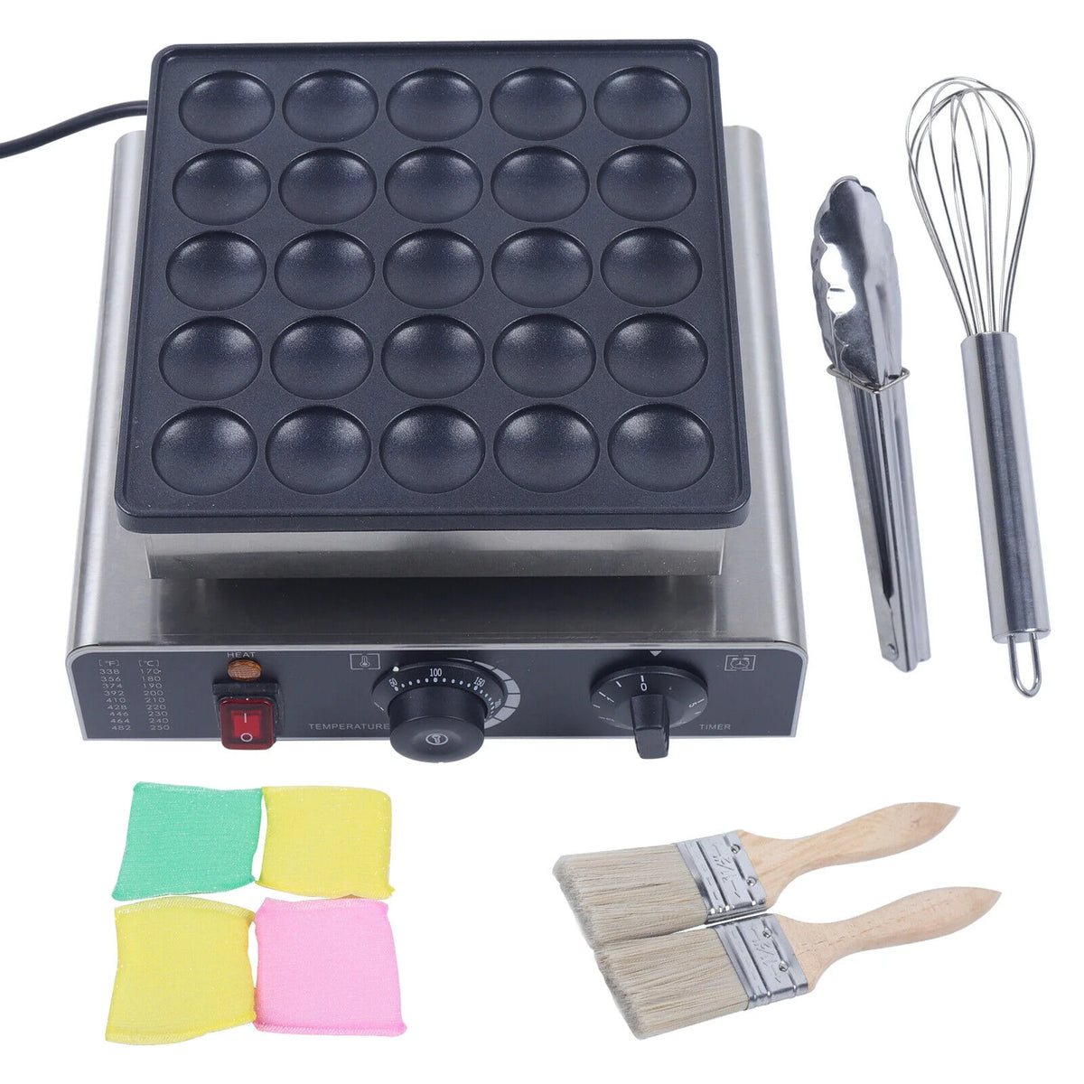 25 Holes Electric Dutch Pancake Maker Nonstick Waffle Maker 800W H323