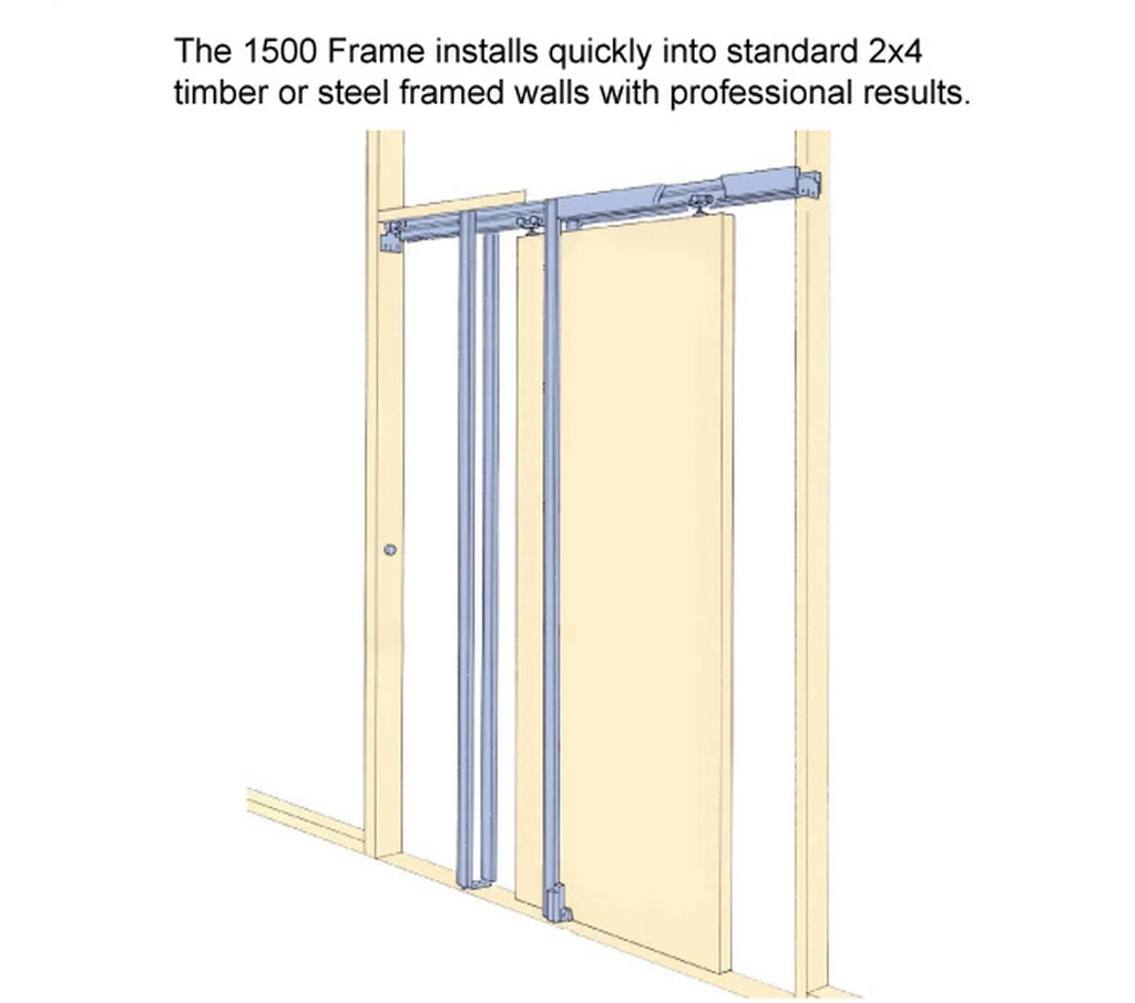 Solid Wood Sliding French Pocket Door 18 x 80 inches with Clear Glass I32163