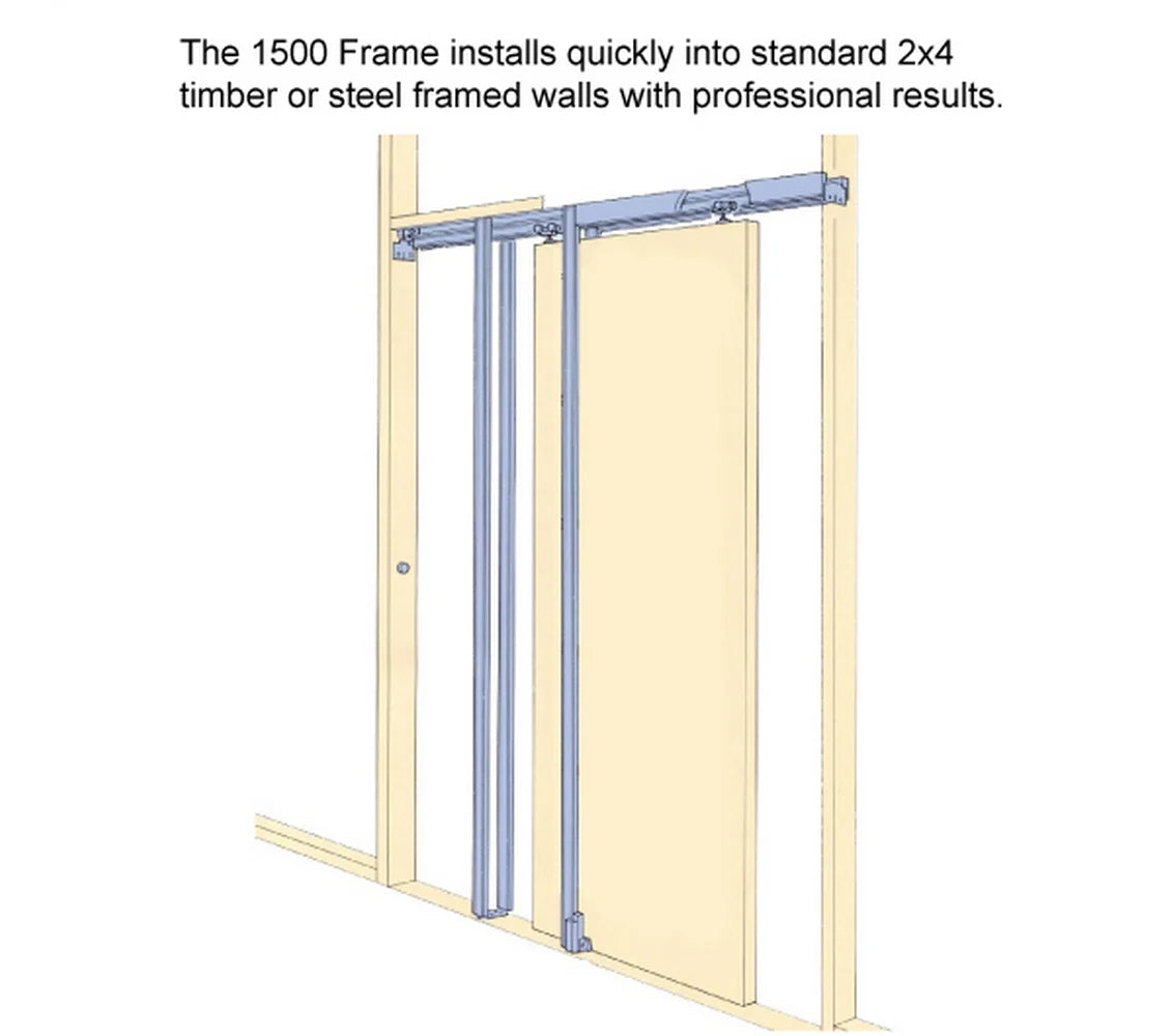 Solid Wood Sliding French Pocket Door 18 x 80 inches with Clear Glass I32163