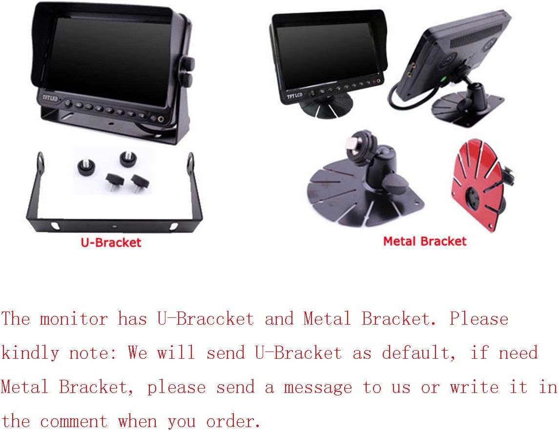 9 inch Quad Split Screen Backup Camera Monitor Kit J107