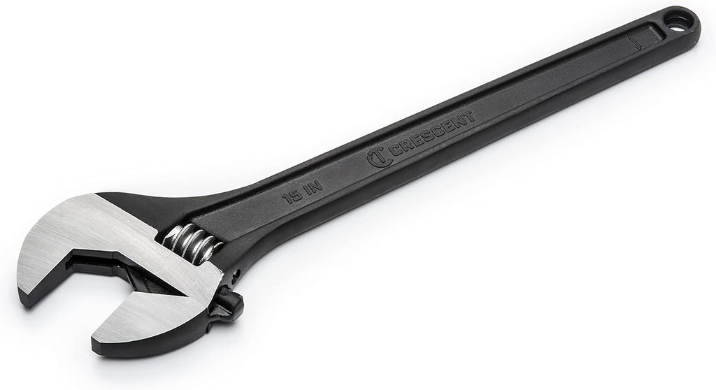 15" Adjustable Black Oxide Tapered Handle Wrench, Pack of 2 Y44750