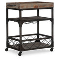 Driftwood Bar Cart with 4 Caster Wheel W432