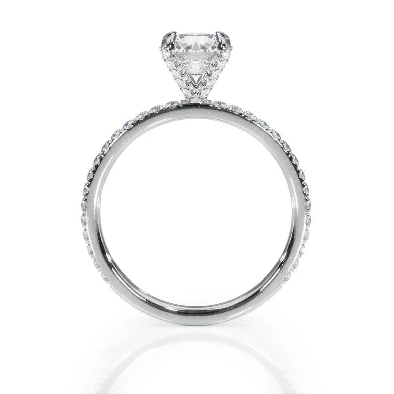 14K White Gold Solitaire Diamond Engagement Ring K68947