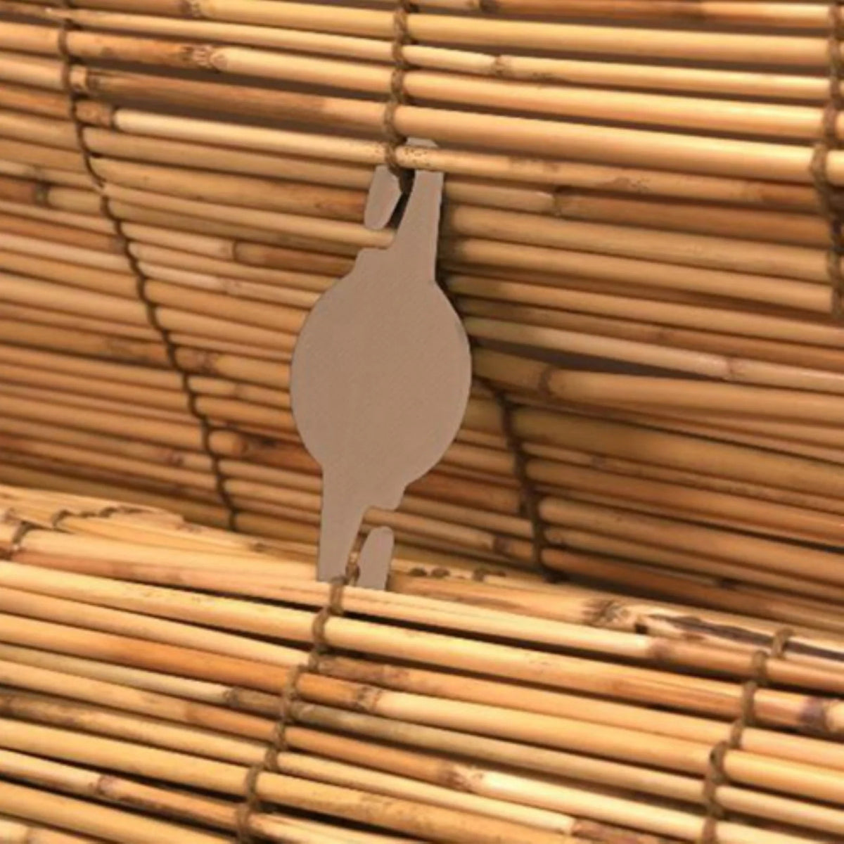 6' x 6' Cord Free Peeled and Polished Reed Roll-Up Outdoor Sun Shade T754002