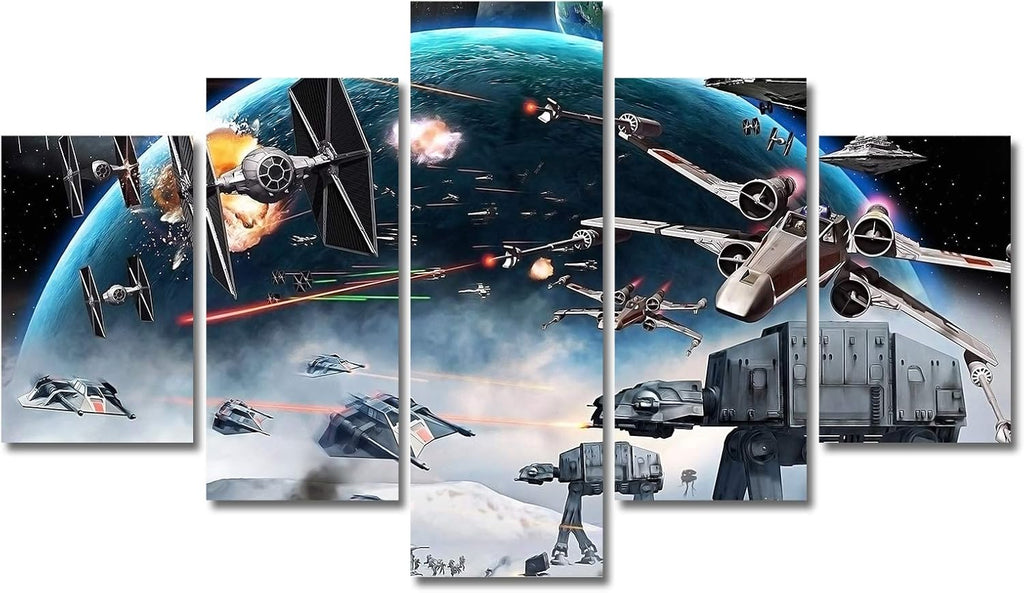 Star the Wars Wall Decor Canvas Art 5 Piece Movie Poster Painting Unframed Pack of 2 R807