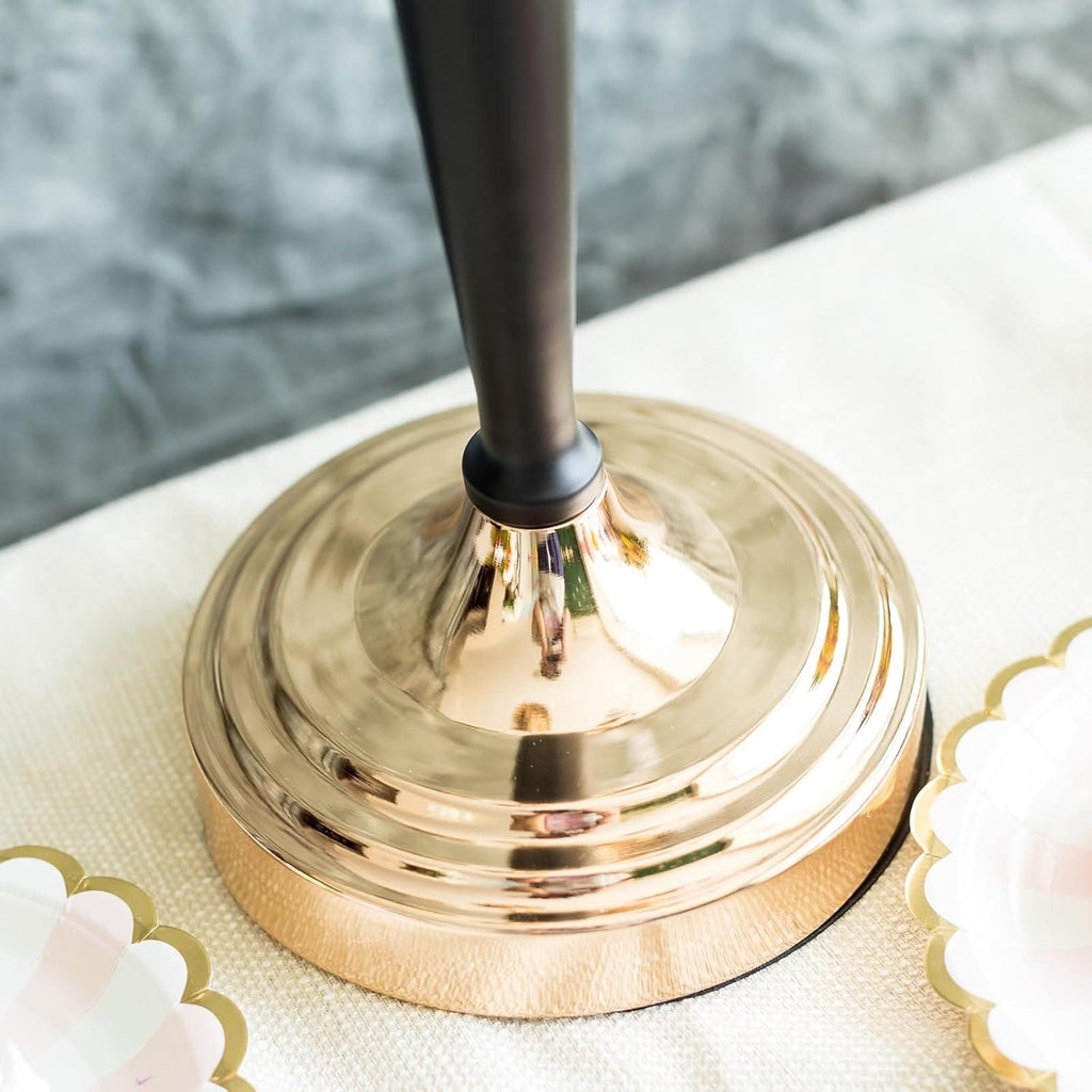 25 Matte Black/Gold Metal Tealight Candle Holder H82125