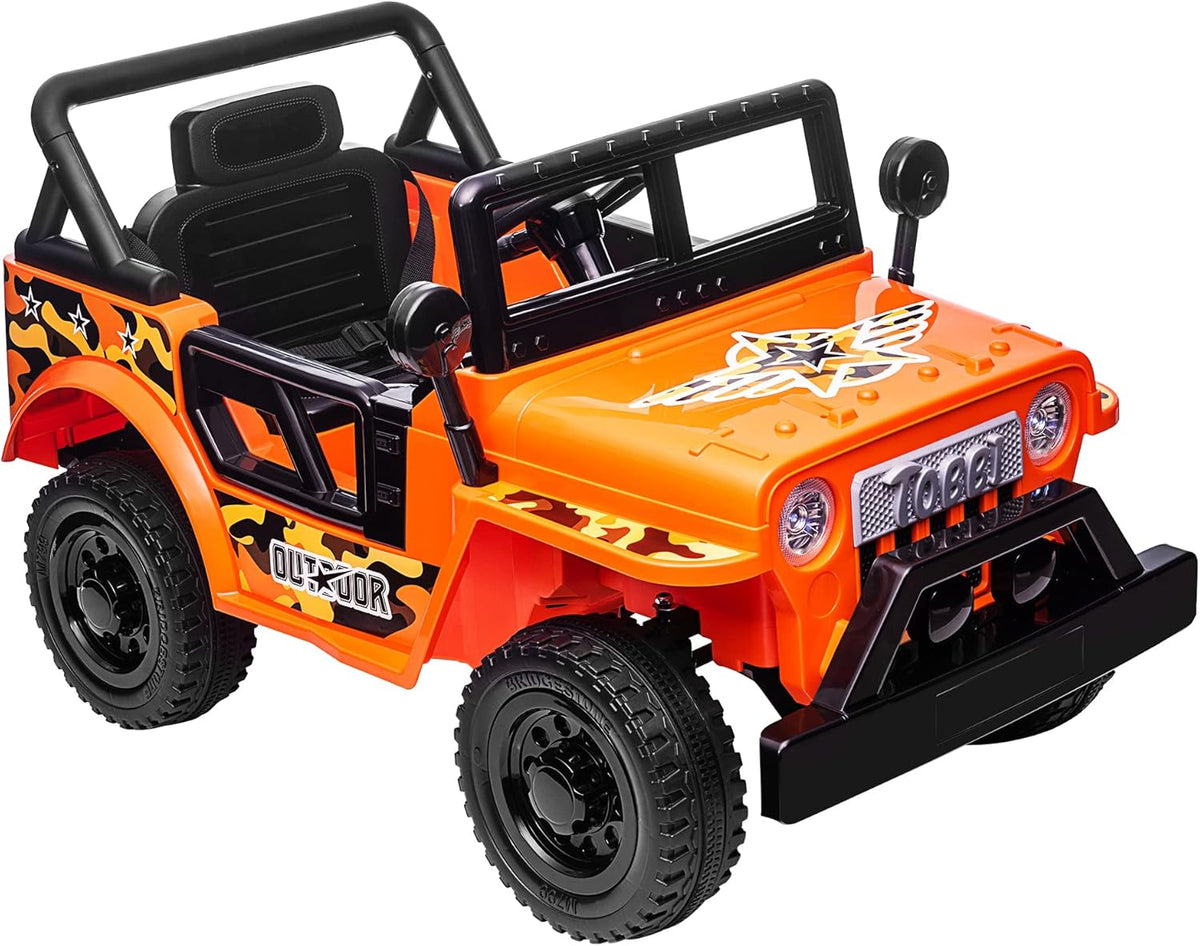 Purple and Black 12V Kids Ride On Truck Car with LED Lights G327457