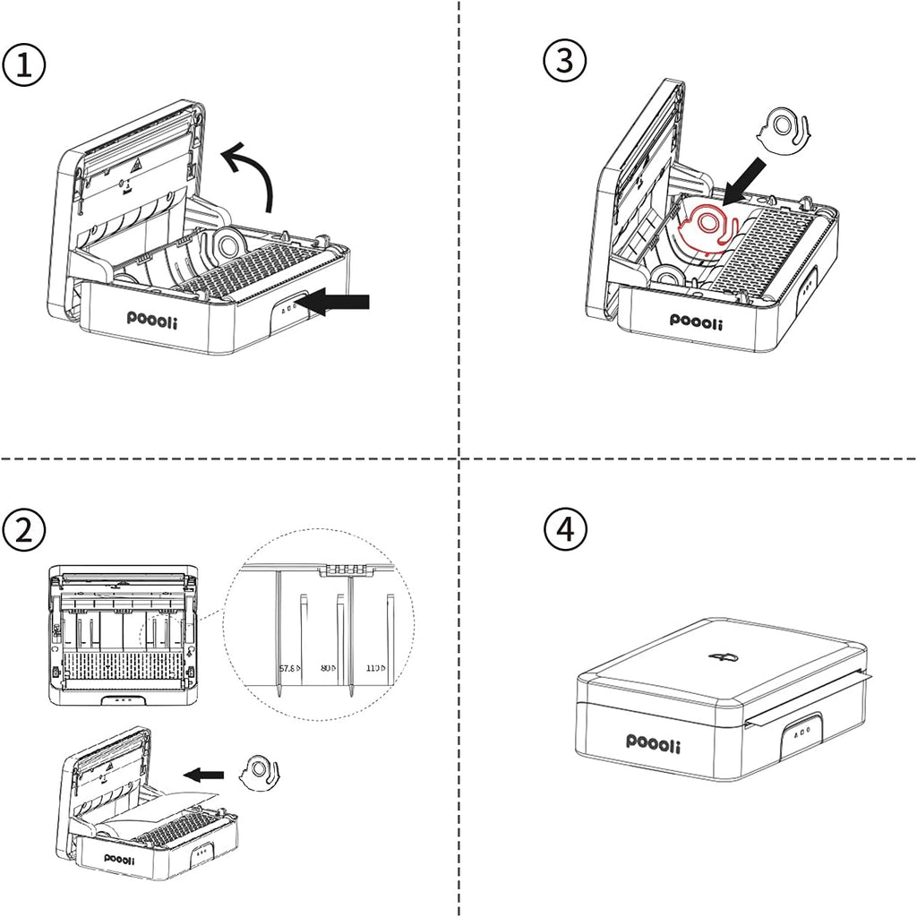 Wireless Thermal Printer for Printing Sticker, Logo, Label, Receipt, Photo, 300dpi Grayscale Q3361