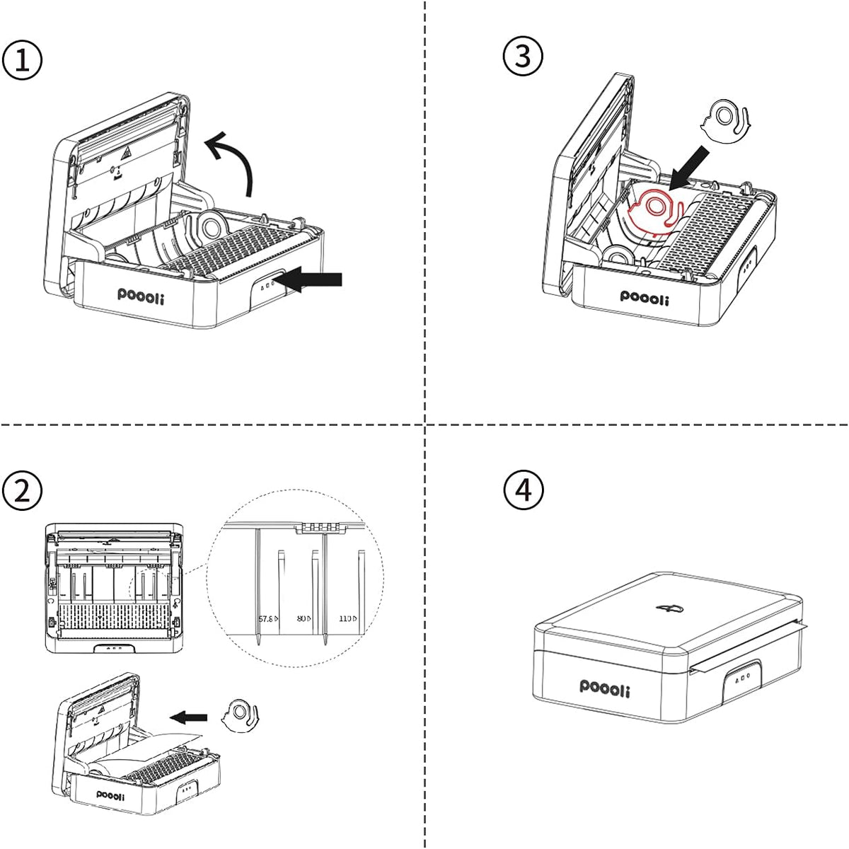 Wireless Thermal Printer for Printing Sticker, Logo, Label, Receipt, Photo, 300dpi Grayscale Q3361