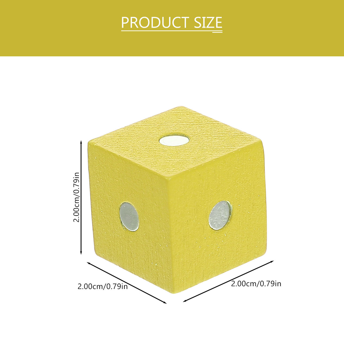 20 Pcs Magnetic Wooden Cube Blocks I894