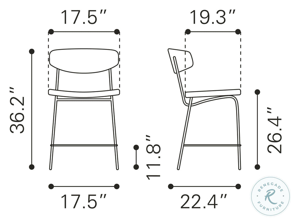 Vintage Brown Counter Chair A9202