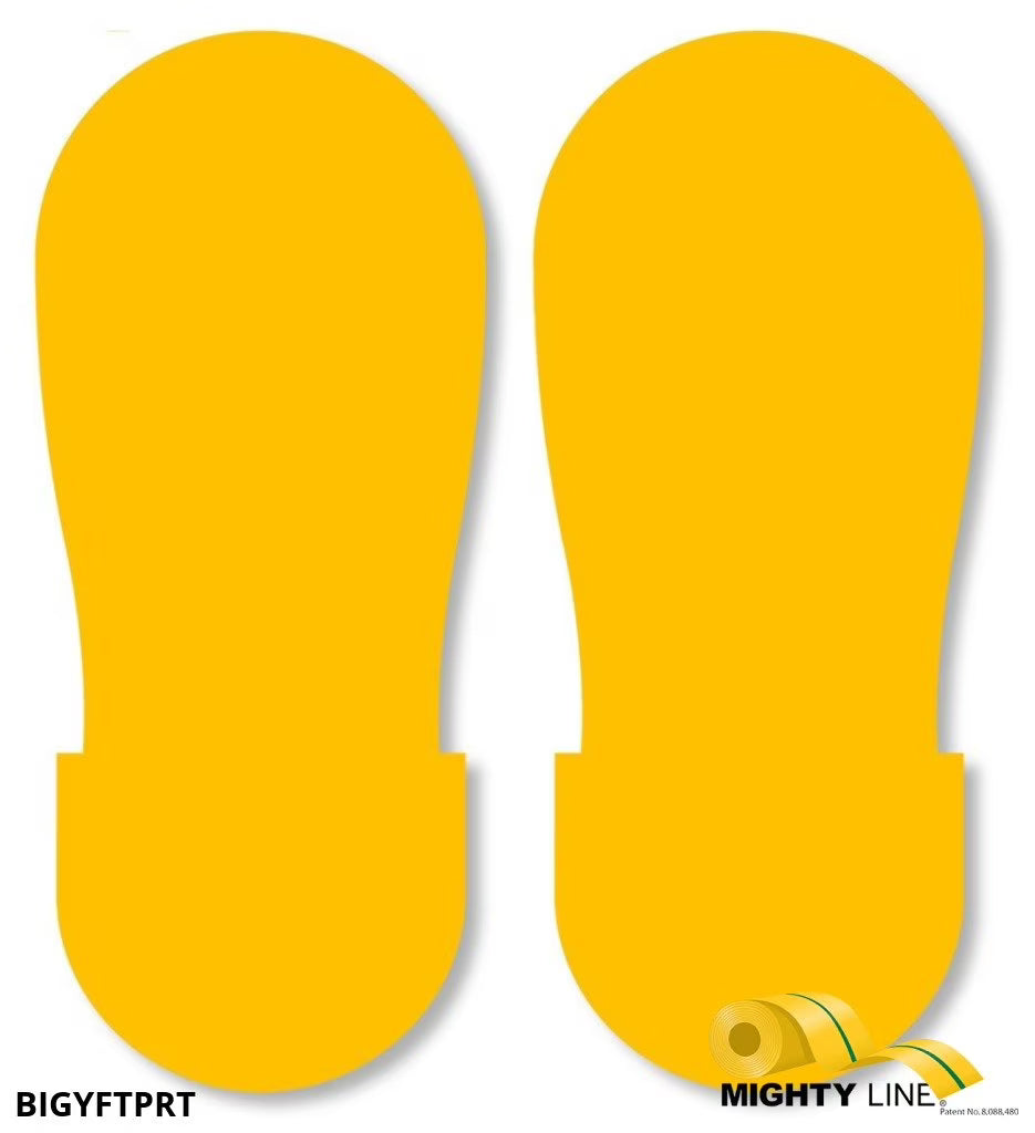 Yellow Big Footprint - Pack of 50 I494
