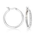 0.25 ct. t.w. Diamond Hoop Earrings in Sterling Silver K306