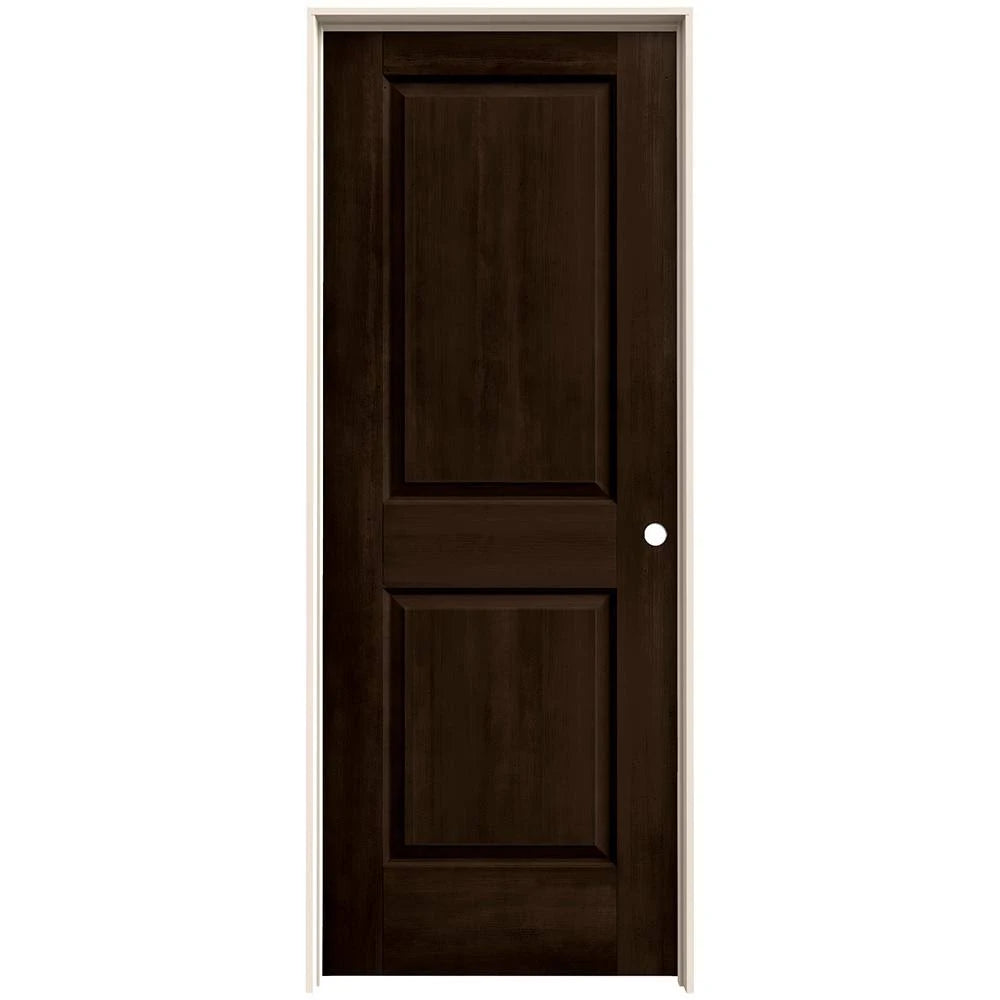 24 in. x 80 in. Espresso Stain Left-Hand Molded Composite MDF Single Prehung Interior Door W1023