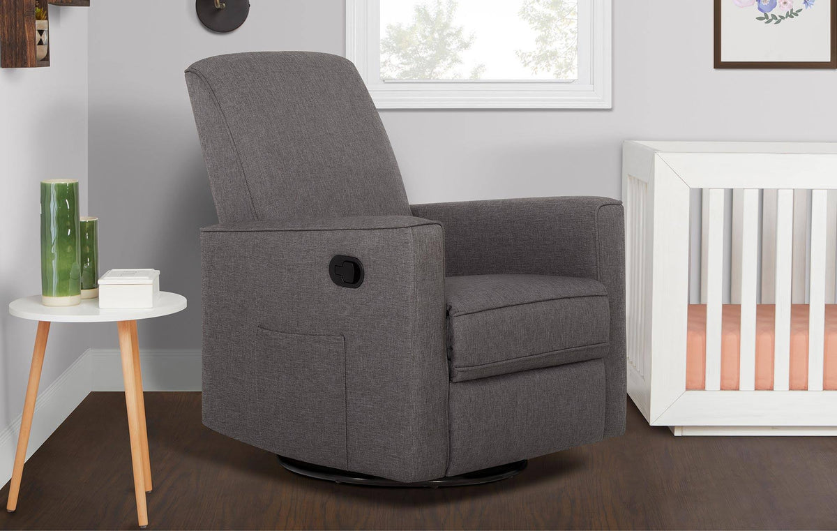 Rustic Grey Glider Recliner and Rocker R46367
