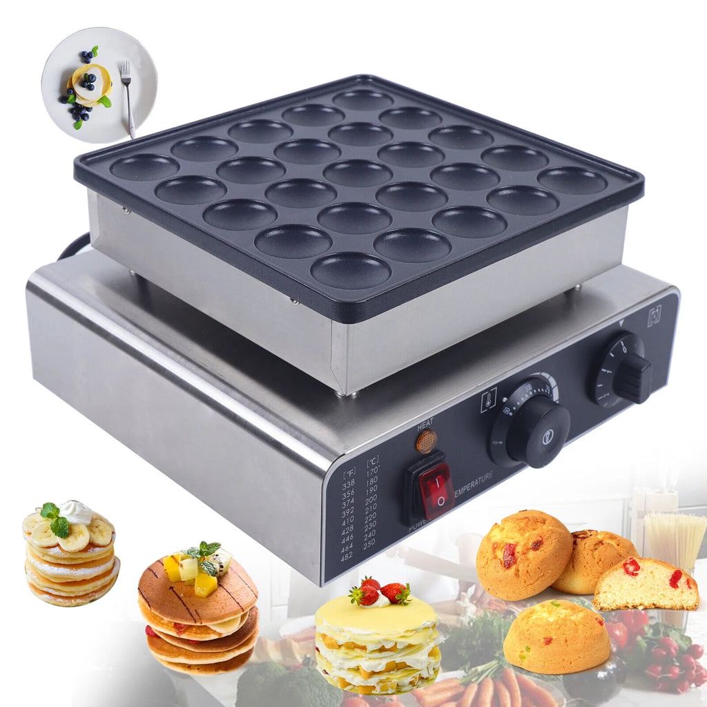 25 Holes Electric Dutch Pancake Maker Nonstick Waffle Maker 800W H323