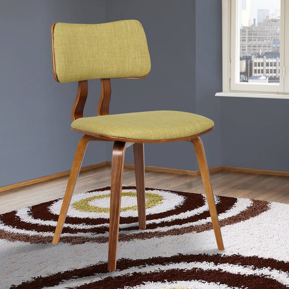 Green Mid-Century Walnut Chair E2640