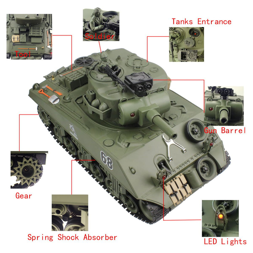 1/20 RC Shooting Ball Tank Toys with 100 BB Bullets M190096