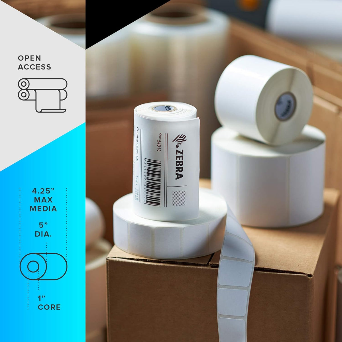 Direct Thermal Desktop Printer with USB and Ethernet Connectivity Q883170