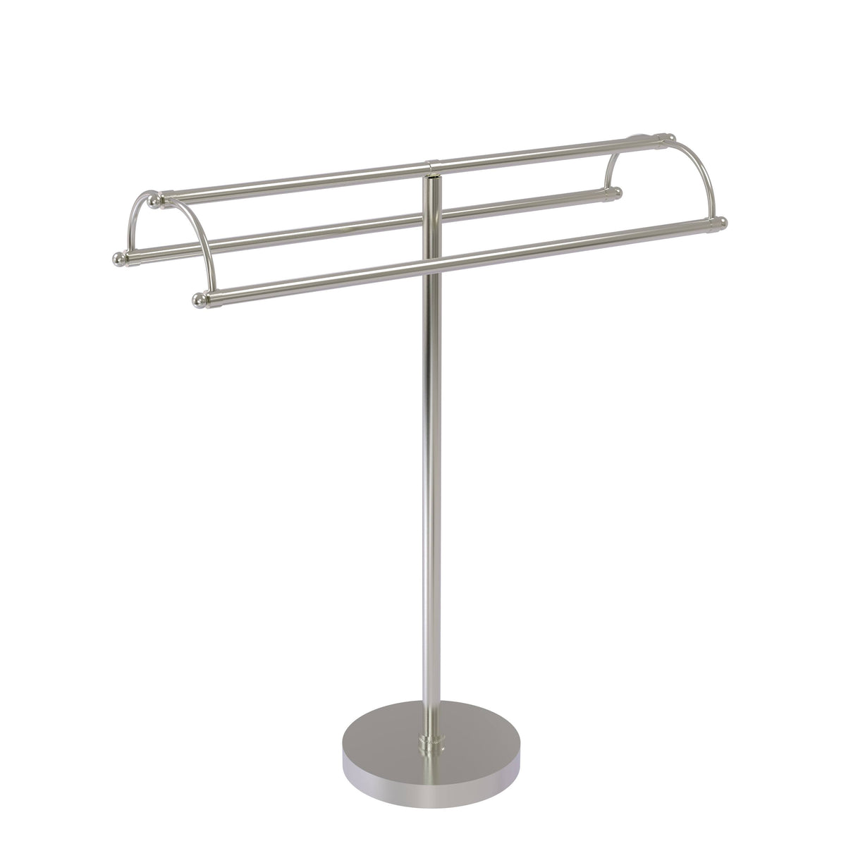 Satin Nickel Double Arm Towel Stand E41168