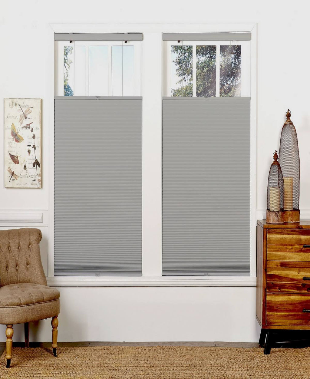 Cream-White Top Down Bottom Up Blackout Shade M446