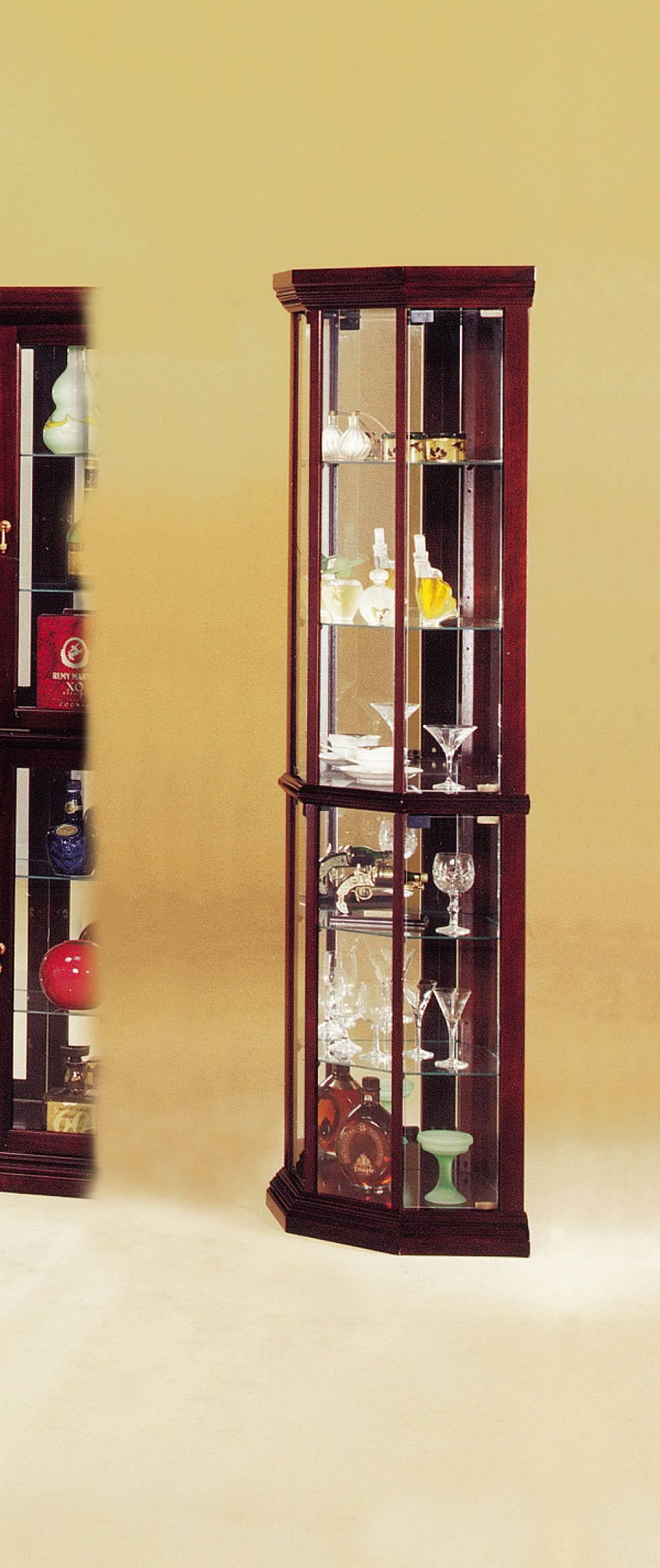 Cherry Glass Curio Cabinet L738