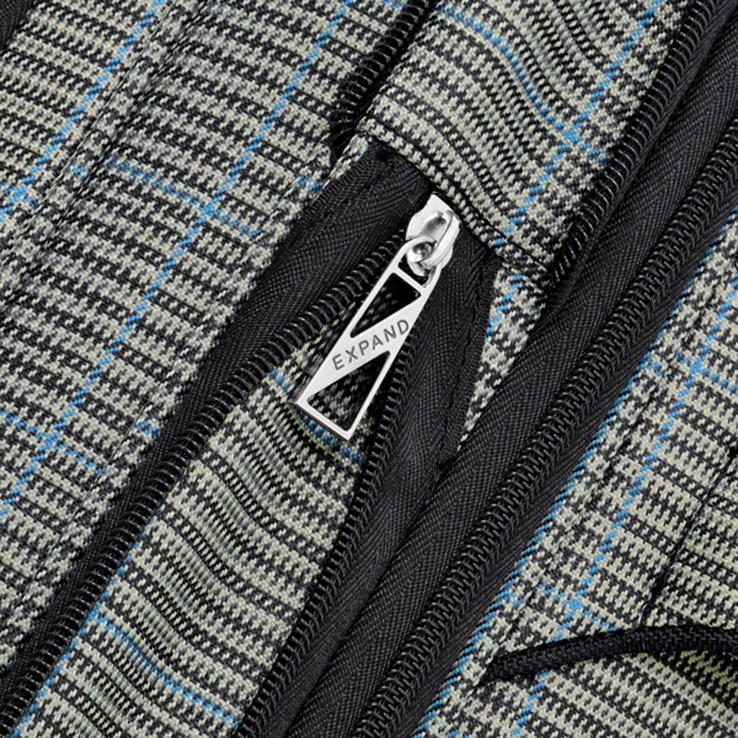 Grey Sapphire Plaid Expandable Spinner T345669