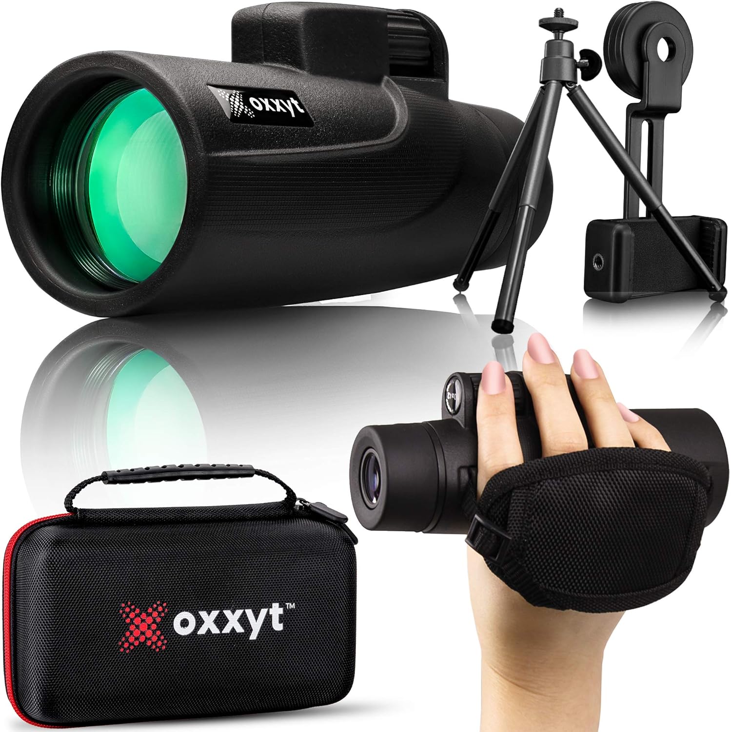 Monocular Telescope 12X50 with EVA Case, BAK4 Prism, FMC Lens, Phone Holder, Tripod V372050