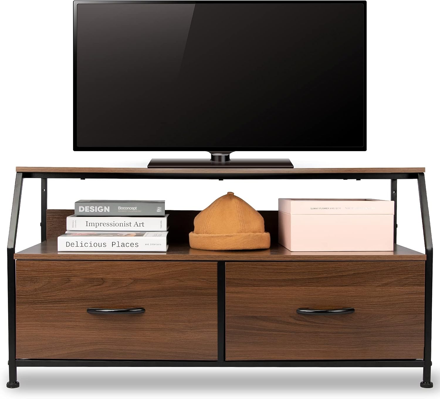 Rustic Brown 3-Tier Bookcase with 3 Drawer X567777