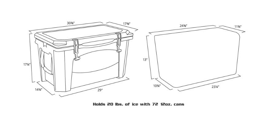 60 Quart Rotomolded Cooler A141