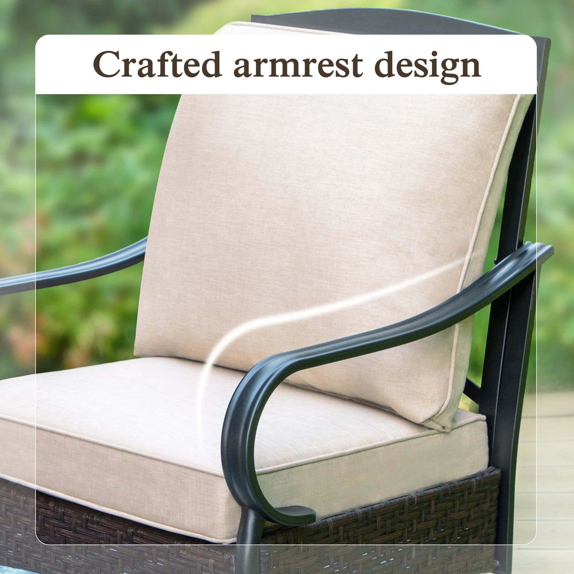 4 Piece Metal Patio Conversation Sofa Set P575