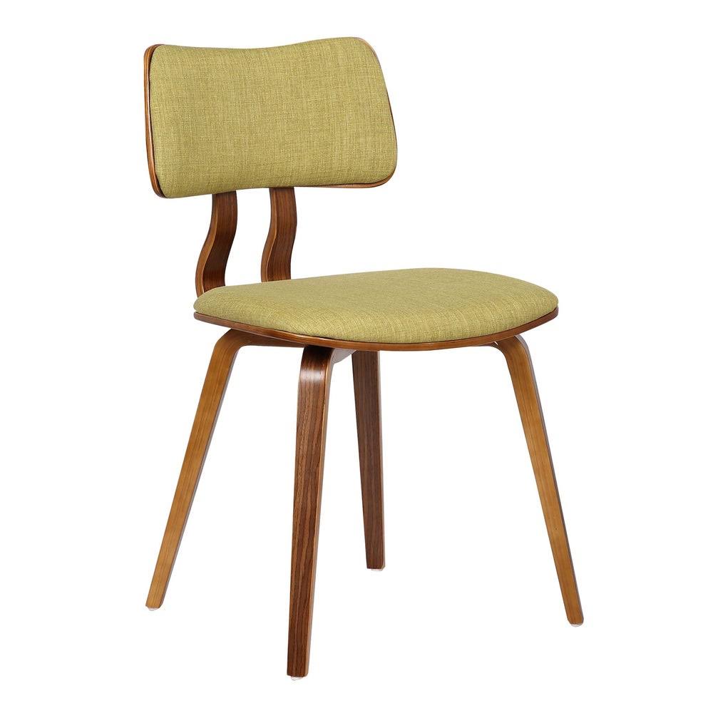 Green Mid-Century Walnut Chair E2640