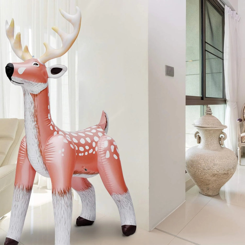 Rose Gold Standing Reindeer Inflatable 74” Tall Z775209