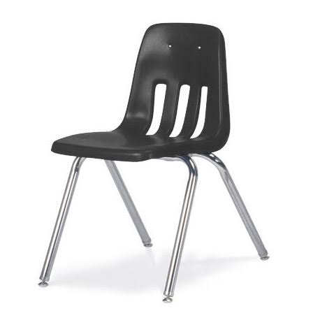 Classroom Chair Black Chrome Frame U12529