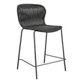 Brown Upholstered Rattan Counter Height Stools X1356