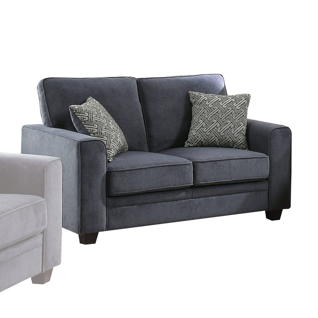 Blue Fabric Loveseat with Sleeper S683