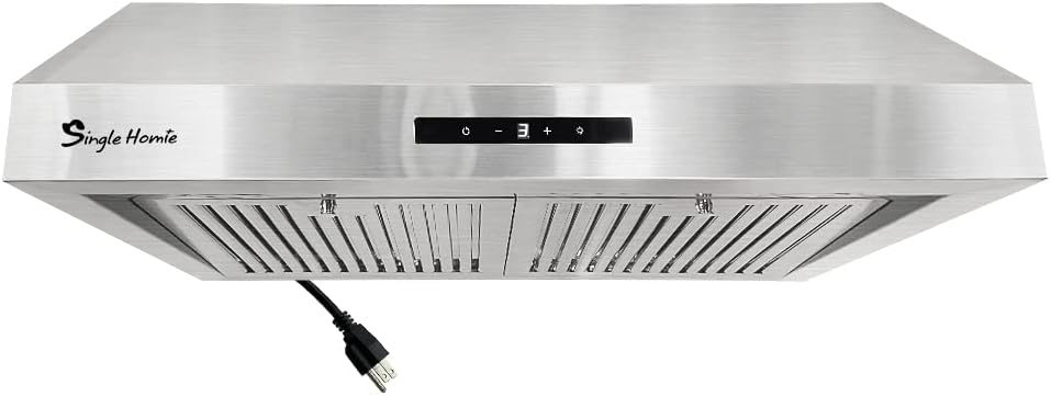 30 Inch Under Cabinet Range Hood, 525 CFM Stainless Steel Vent Hoods L29918
