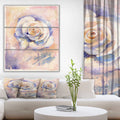 Rose Watercolor Artwork Floral Print on Wrapped Canvas Set - 3 Panels - 28x36 G54423