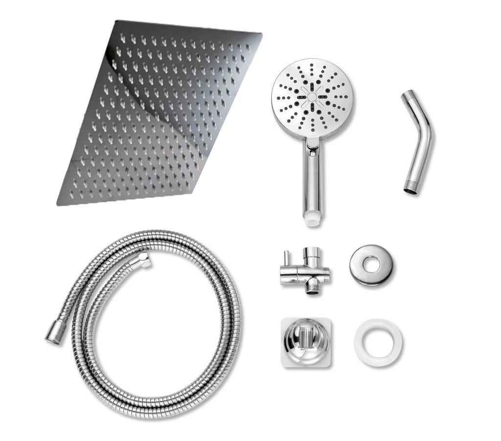Brushed Nickel LED Digital Display Shower System with Rough-In Valve C298