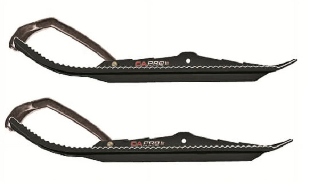 Black Snowmobile Skis with 4" Round Bars Complete Kit P770340