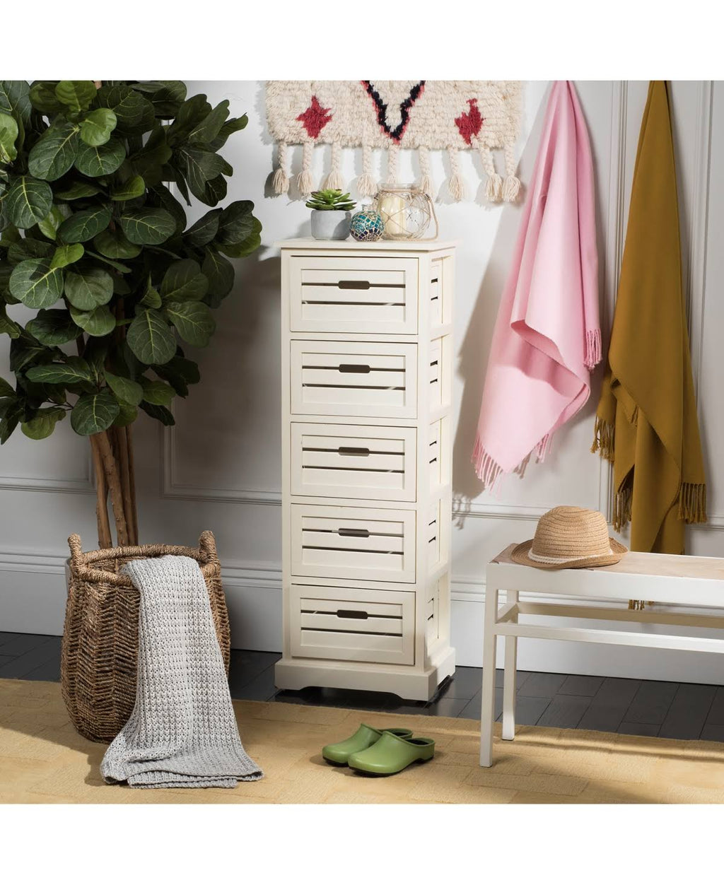 Red 5 Drawer Cabinet F218678