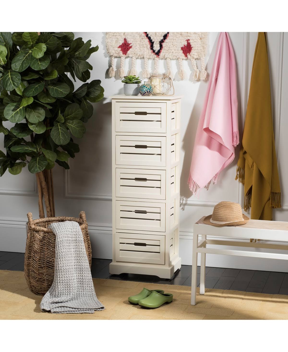 Red 5 Drawer Cabinet F218678