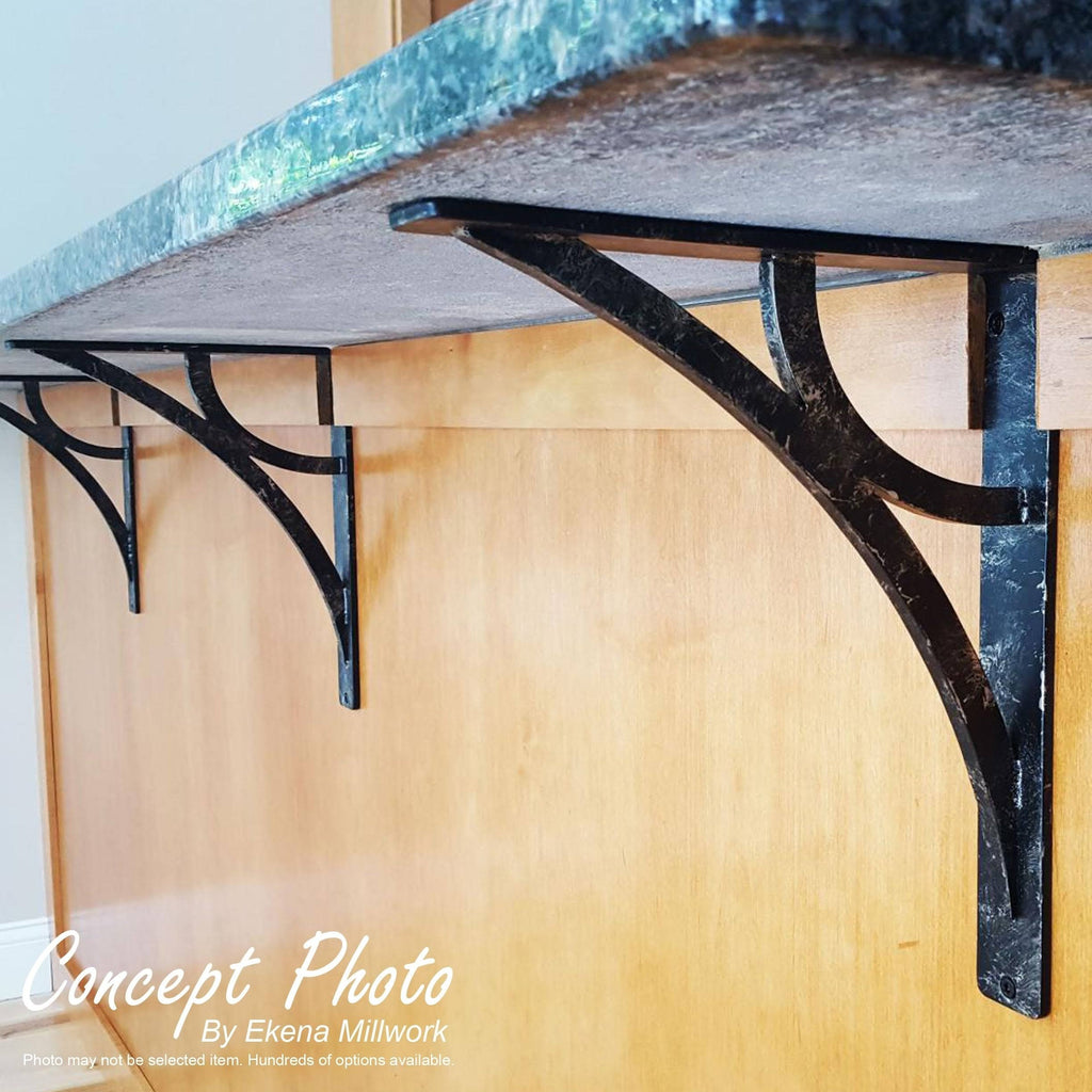 Wrought Iron Bracket Antiqued Warm Silver Z2490