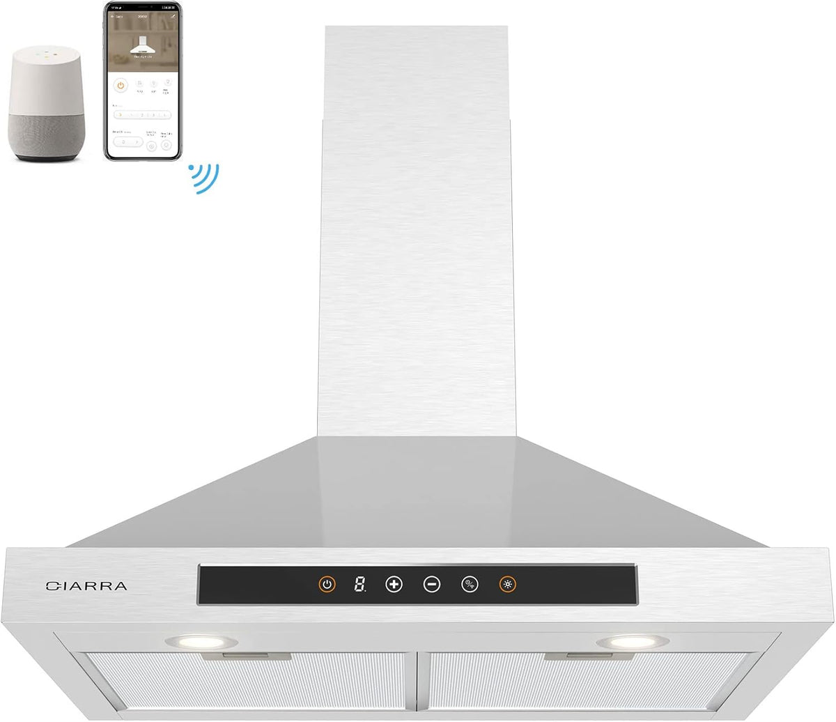30 inch 450 CFM Stainless Steel Wall Mount Range Hood Vent B274