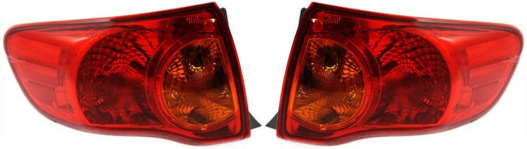 Tail Light Assembly for Toyota Corolla 2009 2010 Pair X2319