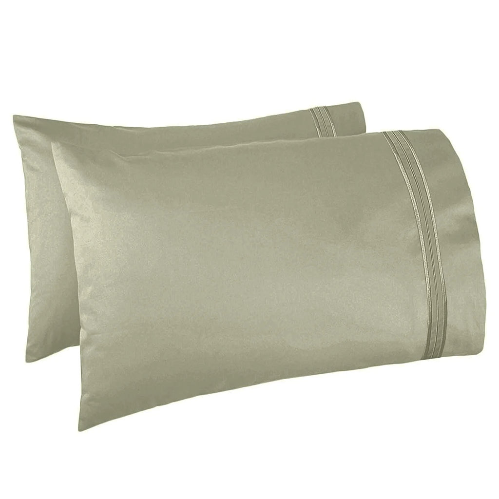 6 Piece California King Bed Sheet Set with Extra Pillowcases, Deep Pockets Fitted Sheet, 100% Soft Microfiber, Sage Green R29443