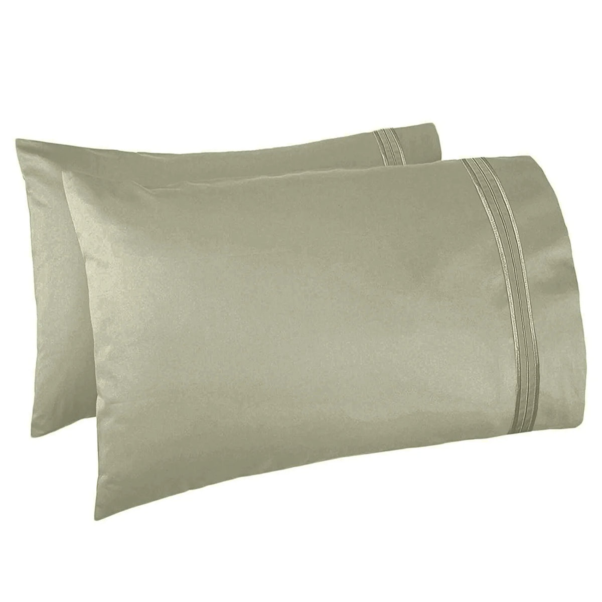 6 Piece California King Bed Sheet Set with Extra Pillowcases, Deep Pockets Fitted Sheet, 100% Soft Microfiber, Sage Green R29443
