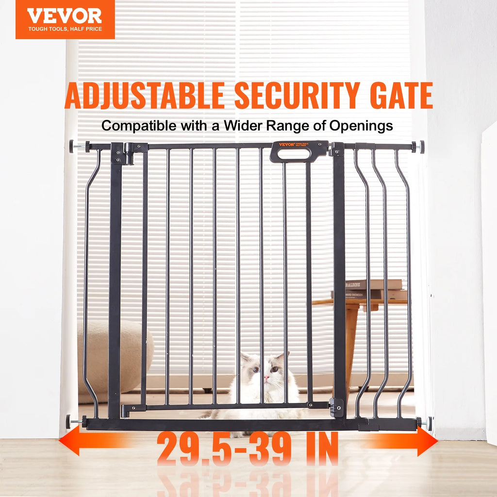 Black Extra Tall Baby Gate with Door M923107
