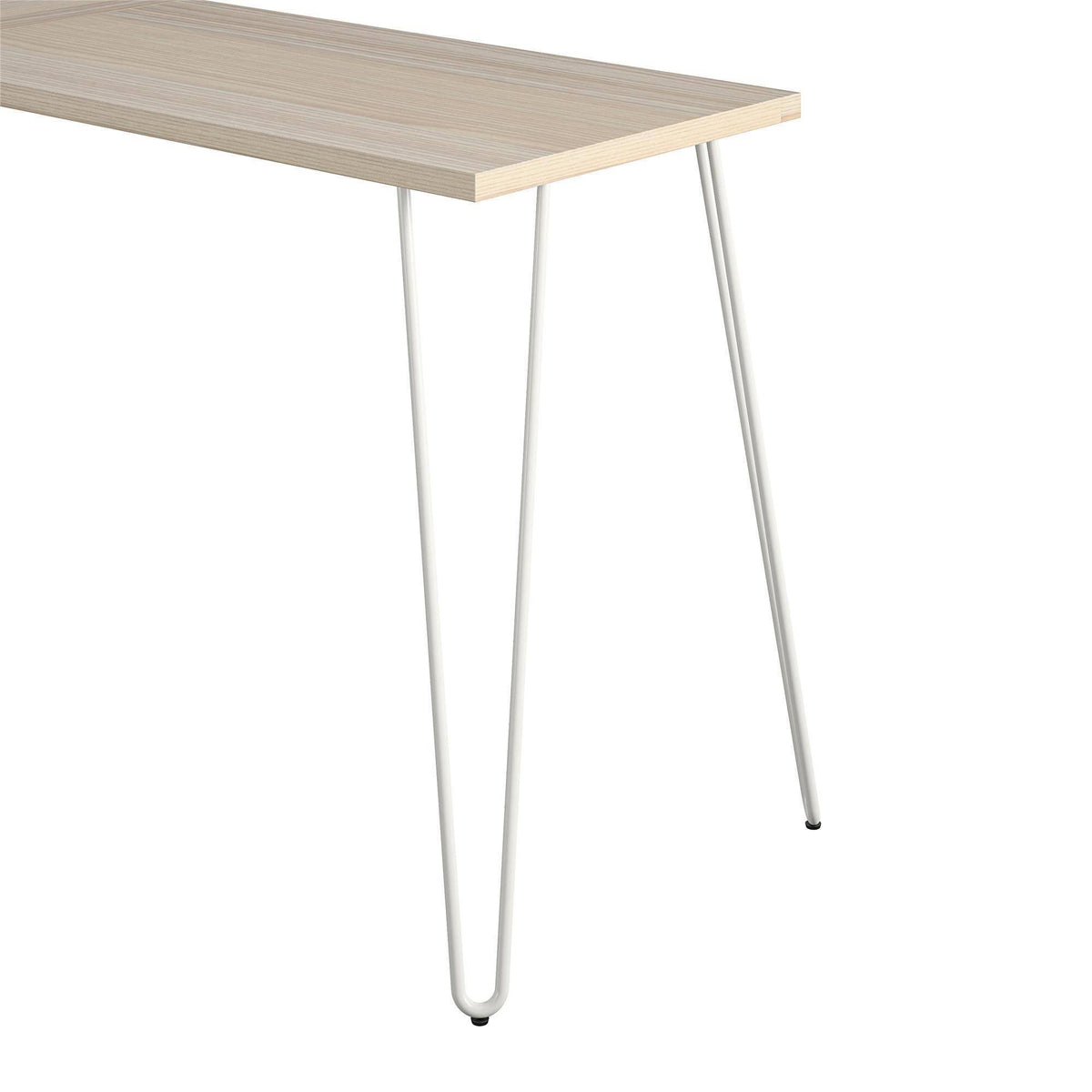 Natural/White L Desk with Riser I2907