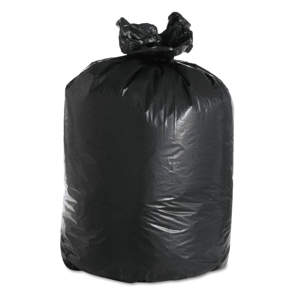 Black 60-Gallon Can Liners, 2 mil, 100/Carton I296635